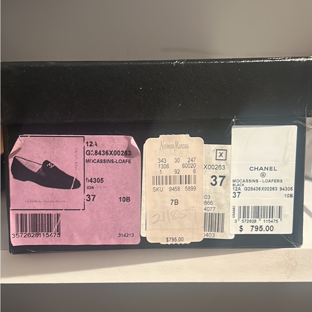 Chanel Black Moccasins Loafers